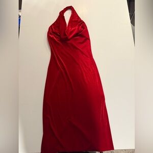 Zara Vibrant Red Backless Dress